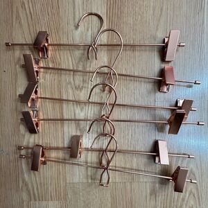 7 Rose Gold Multi Scarf Belt‎ Hanger Organizer Multiple Loops Tiered Storage